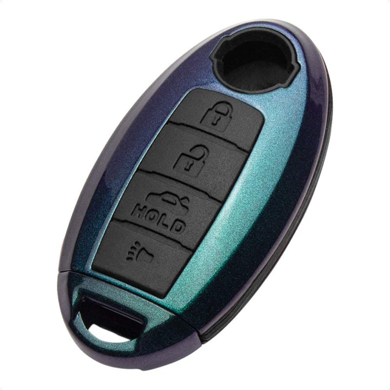 TANGSEN Key Fob Case Black Cover Compatible with Infiniti EX FX X G JX M Q QX Series Altima Coupe Armada GTR Maxima Murano Cross CABRIOLET Pathfinder Rogue SENTRA Versa 4 Button Keyless Entry Remote - Image 1